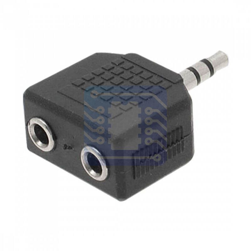 Adaptador Plug para Audio 1 Stereo a 2 Mono (3.5mm)